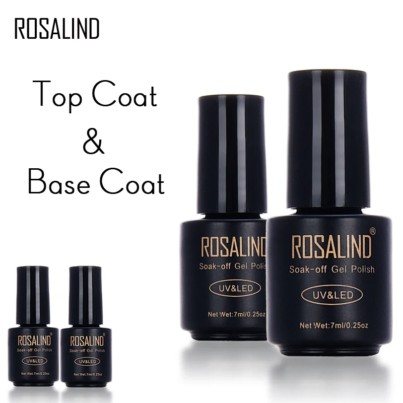 Основа для нейл арта Rosalind 1 шт. 7 мл верхнее покрытие праймер гель лака маникюрные