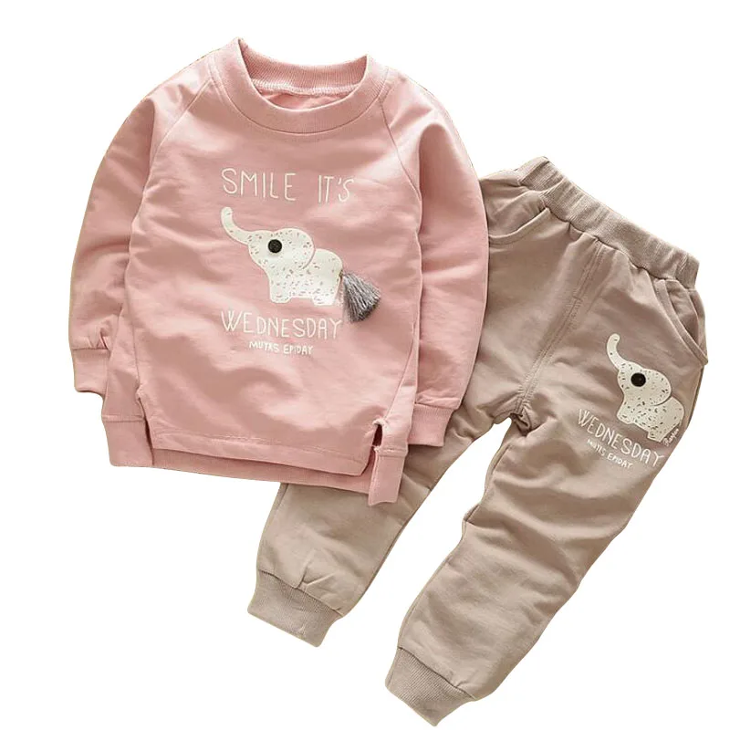 Kids Clothes 2021 Spring Autumn Baby Boys Girls Cartoon Elephant Cotton Set Children Clothing Sets Child T-Shirt+Pants Suit
Kids Clothes 2021 Spring Autumn Baby Boys Girls Cartoon Elephant Cotton Set Children Clothing Sets Child T-Shirt+Pants Suit