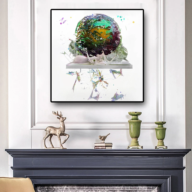

Акварельная планета плакаты "Земля" и принты Абстрактная Картина на холсте Минималистичная Скандинавская фотография для гостиной