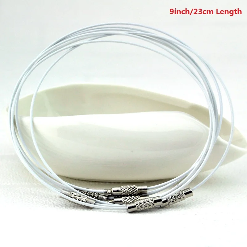 Wholesale 100pcs/lot White Stainless Steel Cable Memory Cord Wire Bangle Bracelet 9inch With Screw Clasp For Jewelry DIY Making
Wholesale 100pcs/lot White Stainless Steel Cable Memory Cord Wire Bangle Bracelet 9inch With Screw Clasp For Jewelry DIY Making