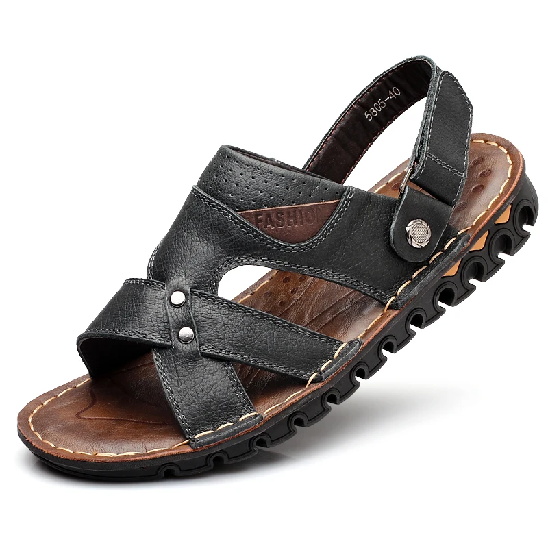 Classic style 2018 new men's soft leather cool sandals, wear-resistant non-slip sandals men
Classic style 2018 new men's soft leather cool sandals, wear-resistant non-slip sandals men