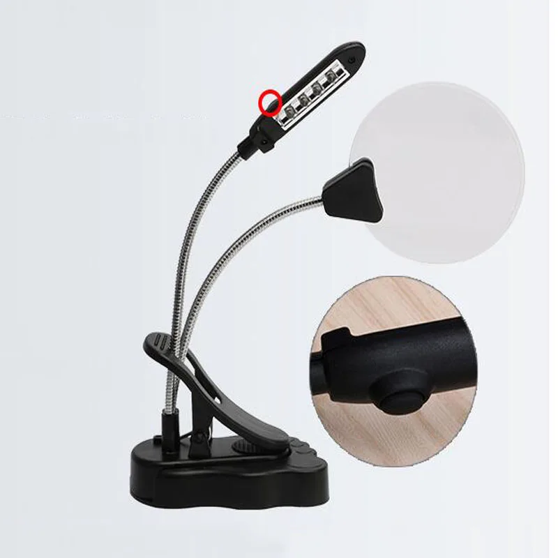 Desktop Magnifier 2.5X 5X Magnification 4 LED Assist Lamp Magnifier HD Reading Stainless Steel Stand Magnifier
Desktop Magnifier 2.5X 5X Magnification 4 LED Assist Lamp Magnifier HD Reading Stainless Steel Stand Magnifier