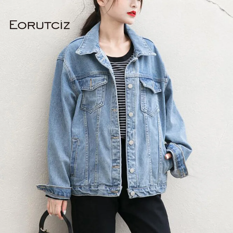 EORUTCIZ Spring Oversize Denim Jacket Women Vintage Casual Jeans Coat Autumn Long Sleeve Outerwear LM348
EORUTCIZ Spring Oversize Denim Jacket Women Vintage Casual Jeans Coat Autumn Long Sleeve Outerwear LM348