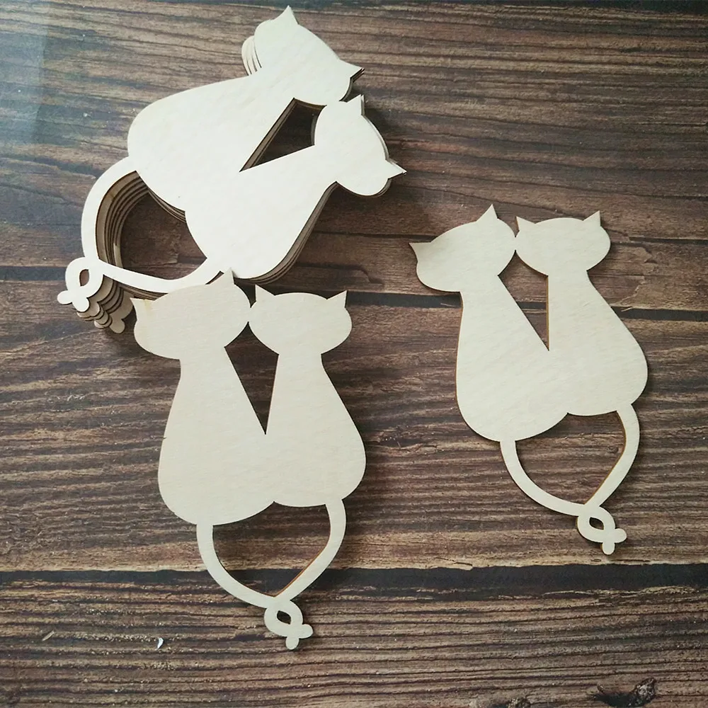 10pcs Wooden Cats In Love DIY Art Projects Craft Hanging Tag Decoration Gift Decoupage Laser Cut Wedding Christmas Tree Decor
10pcs Wooden Cats In Love DIY Art Projects Craft Hanging Tag Decoration Gift Decoupage Laser Cut Wedding Christmas Tree Decor