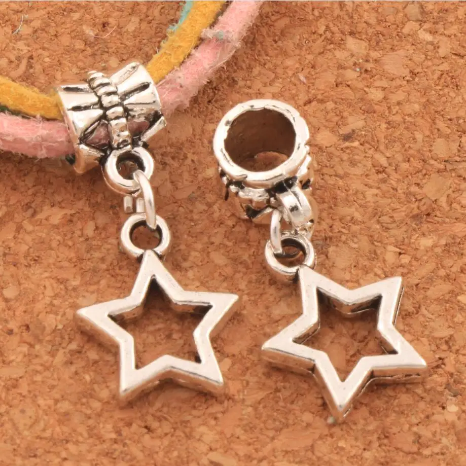Open Star Big Hole Beads 12.2x25mm 26PCS zinc alloy Dangle Fit European Bracelets Jewelry DIY B819
Open Star Big Hole Beads 12.2x25mm 26PCS zinc alloy Dangle Fit European Bracelets Jewelry DIY B819