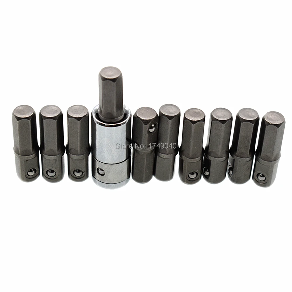 10pcs Impact Socket Adapter 1/4" Square Drive to 1/4" Hex Shank with 1/4" Drive to 1/4" Hex Shank Screwdriver Bit Converter Tool
10pcs Impact Socket Adapter 1/4" Square Drive to 1/4" Hex Shank with 1/4" Drive to 1/4" Hex Shank Screwdriver Bit Converter Tool