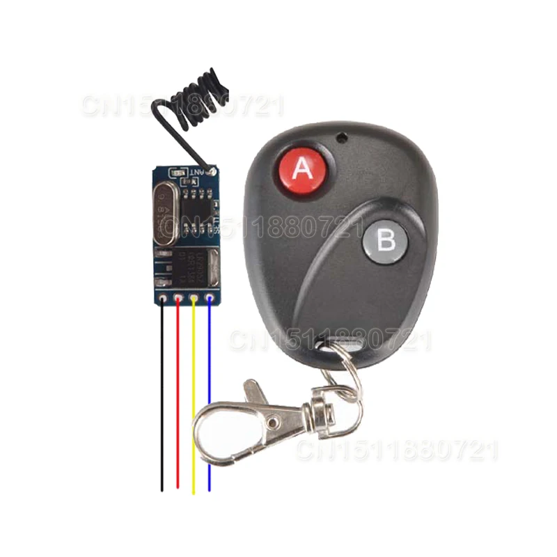 3V 3.6V 4.5V 5V 6V 7.4V 9V 12V Mos No Sound Micro Remote Switch subminiature Mini Size RF Receiver Transmitter 5PCS/LOT
3V 3.6V 4.5V 5V 6V 7.4V 9V 12V Mos No Sound Micro Remote Switch subminiature Mini Size RF Receiver Transmitter 5PCS/LOT