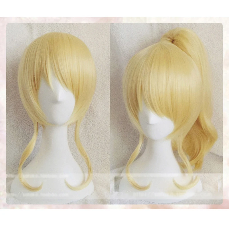 Love Live Eli Ayase Ellie Golden Culy Synthetic Short Cosplay Wig Hair With One Chip Ponytail Heat Resistance Fiber+Hairnet
Love Live Eli Ayase Ellie Golden Culy Synthetic Short Cosplay Wig Hair With One Chip Ponytail Heat Resistance Fiber+Hairnet
