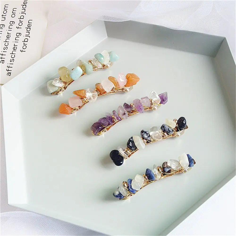 Japan exquisite look simple and elegant retro Sensong stone hair clip temperament elastic spring clip hairpin Hair Accessories
Japan exquisite look simple and elegant retro Sensong stone hair clip temperament elastic spring clip hairpin Hair Accessories