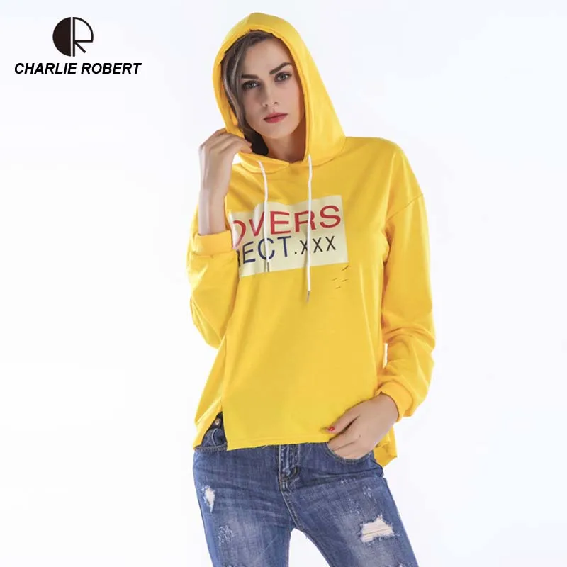 2018 Spring Autumn Women Hoodies Sweatshirts Long Sleeve Yellow Girl Pullovers Loose Hooded Female Thick coat
2018 Spring Autumn Women Hoodies Sweatshirts Long Sleeve Yellow Girl Pullovers Loose Hooded Female Thick coat