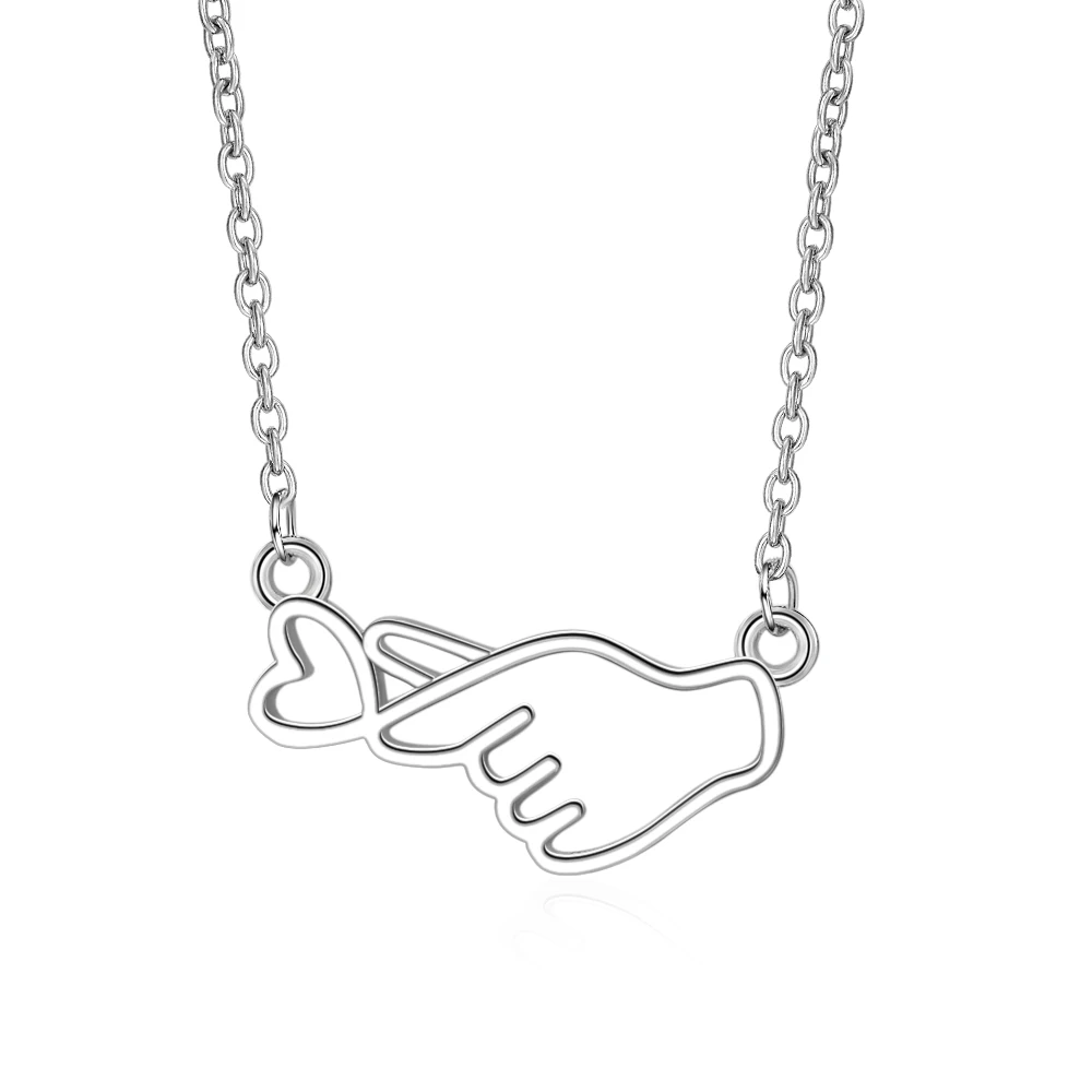 KOFSAC New Fashion Sterling Silver 925 Chain Necklaces For Women Simple Love Heart Gesture Pendant Necklace Jewelry Gifts 325
KOFSAC New Fashion Sterling Silver 925 Chain Necklaces For Women Simple Love Heart Gesture Pendant Necklace Jewelry Gifts 325