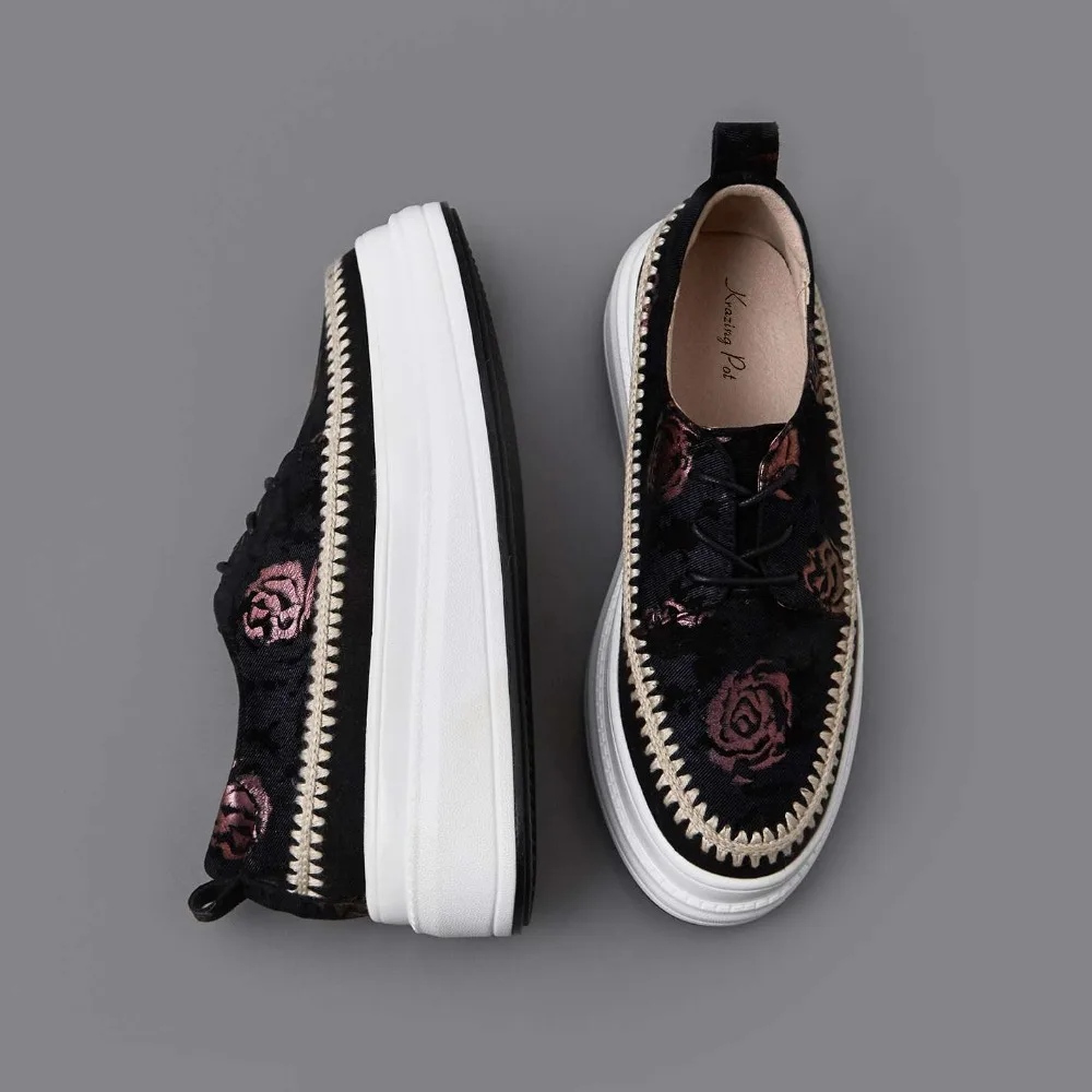 2019 new design flowers thick high bottom waterproof lace up sheep leather round toe concise style leisure vulcanized shoes L22
2019 new design flowers thick high bottom waterproof lace up sheep leather round toe concise style leisure vulcanized shoes L22