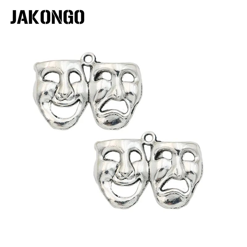 JAKONGO Antique Silver Plated Happiness and Sorrow Charm Pendants for Jewelry Accessories Making Bracelet Findings DIY 23x31mm
JAKONGO Antique Silver Plated Happiness and Sorrow Charm Pendants for Jewelry Accessories Making Bracelet Findings DIY 23x31mm