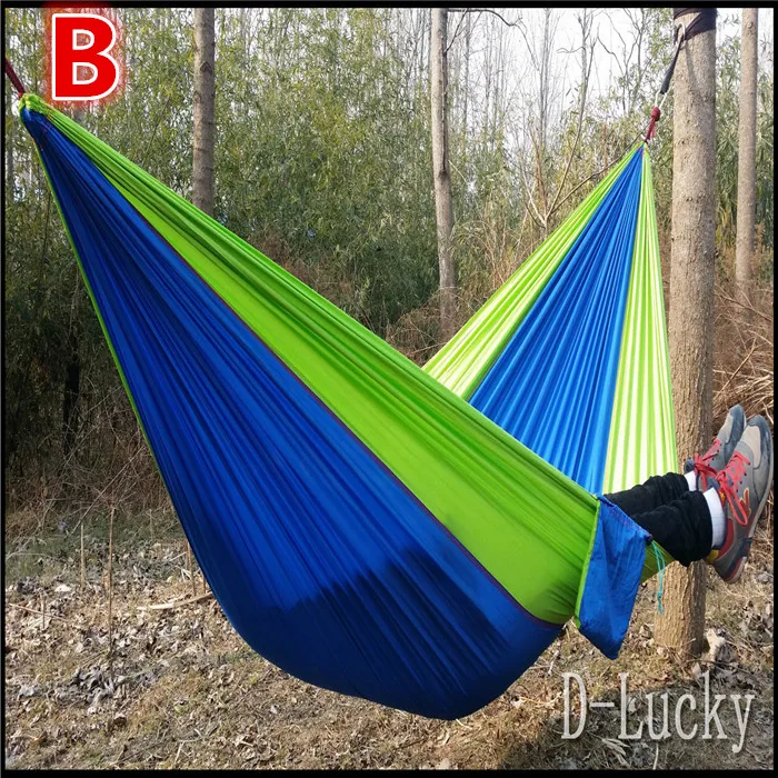 Free shipping Travel Camping Outdoor Nylon Fabric Hammock Parachute Bed for Double Person hammocks 7 colors in stock
Free shipping Travel Camping Outdoor Nylon Fabric Hammock Parachute Bed for Double Person hammocks 7 colors in stock