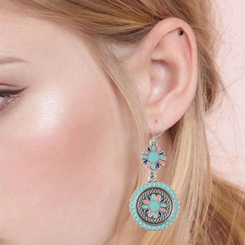 Ethnic Enamel Flower Drop earrings Earrings For Women Hanging Earring Wedding Party Bohemian Boho Jewelry Gifts Accessories
Ethnic Enamel Flower Drop earrings Earrings For Women Hanging Earring Wedding Party Bohemian Boho Jewelry Gifts Accessories