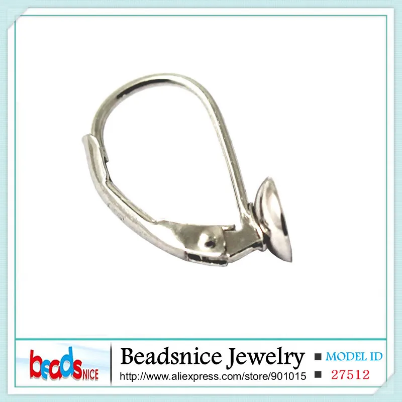 Beadsnice 100% чистое 925 пробы серебряные серьги с французским замком левербэк крюк 5 мм
