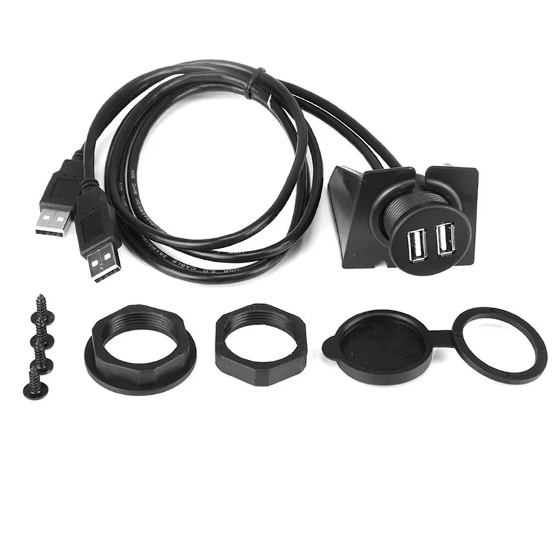 Car Boat Motorcycle Dash Flush Mount USB 2.0 A Male to A Female Waterproof Cable Plastic Black 1m/2m
Car Boat Motorcycle Dash Flush Mount USB 2.0 A Male to A Female Waterproof Cable Plastic Black 1m/2m