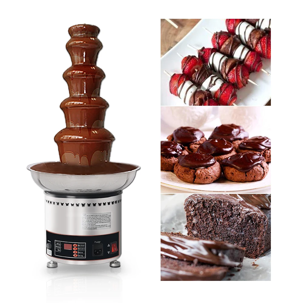 Chocolate Fountain Five Layers Creative Design Chocolate Melt With Heating Fondue Machine DIY Waterfall Hotpot 4kgs Capacity
Chocolate Fountain Five Layers Creative Design Chocolate Melt With Heating Fondue Machine DIY Waterfall Hotpot 4kgs Capacity