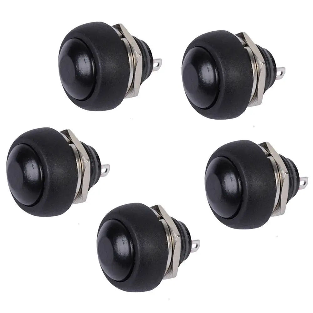 EE support 5pcs Black Mini Round Switch 12mm Waterproof Momentary Push button Switch Universal Car Accessories XY01
EE support 5pcs Black Mini Round Switch 12mm Waterproof Momentary Push button Switch Universal Car Accessories XY01