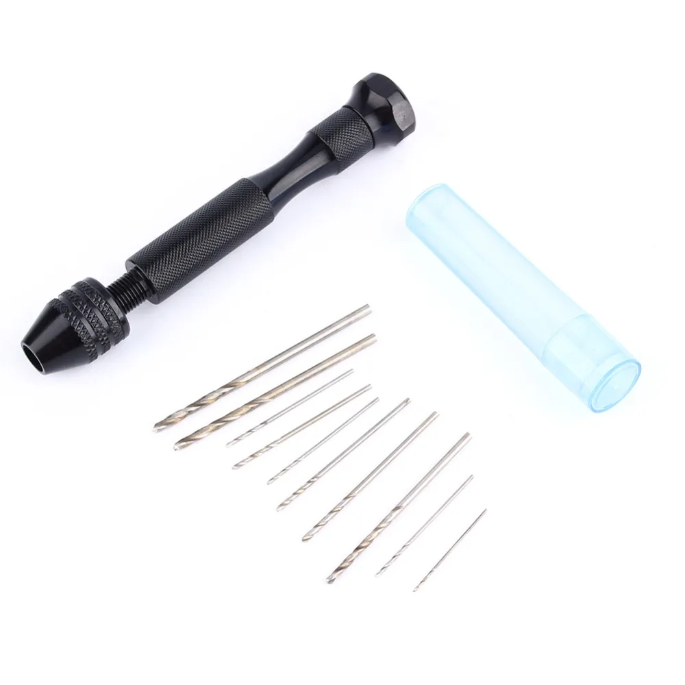 Mini Aluminum Hand Drill Bit With Keyless Chuck + 10PCS Twist Drills BitRotary Tools Woodworking
Mini Aluminum Hand Drill Bit With Keyless Chuck + 10PCS Twist Drills BitRotary Tools Woodworking