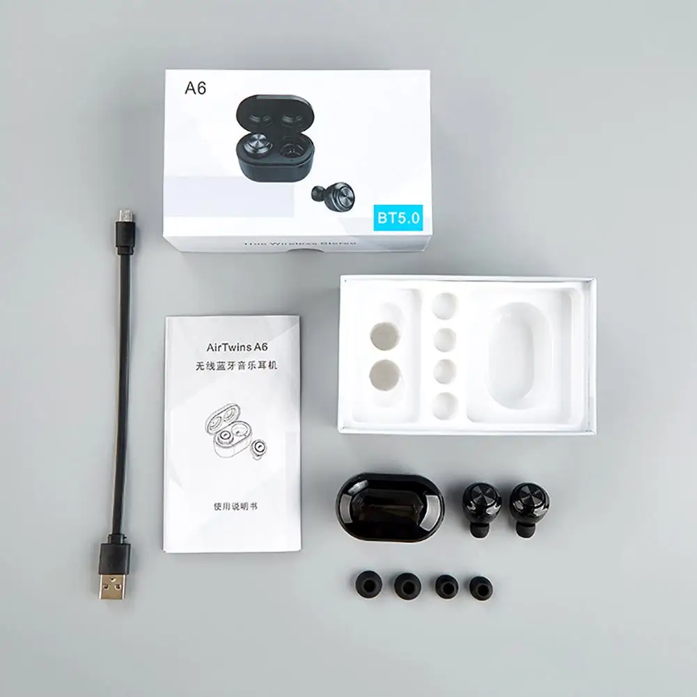 A6TWS Bluetooth Headset 5.0 Wireless Bluetooth with Charging Compartment Mini Invisible In Ear Hanging Ear Style Earbuds Sports
A6TWS Bluetooth Headset 5.0 Wireless Bluetooth with Charging Compartment Mini Invisible In Ear Hanging Ear Style Earbuds Sports