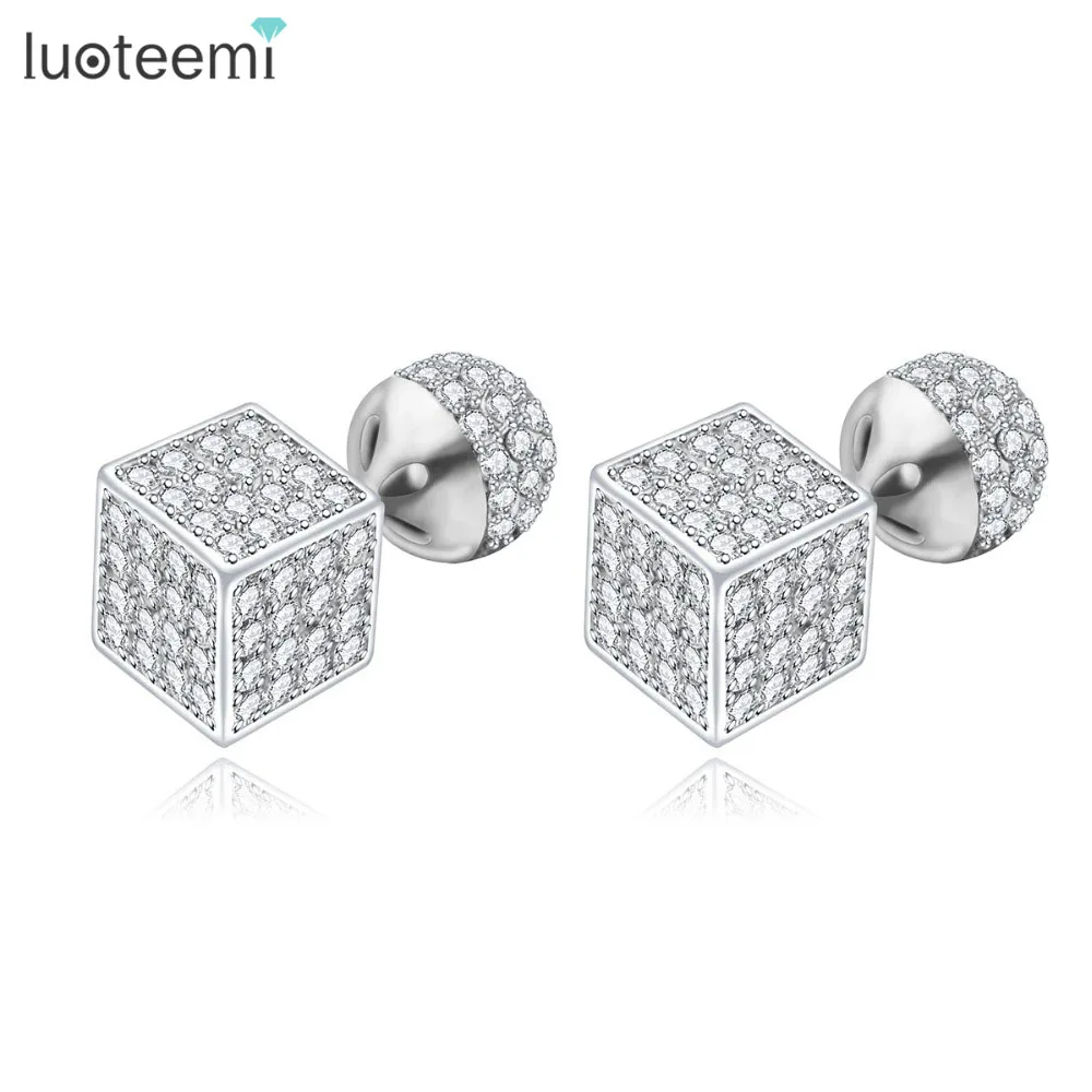LUOTEEMI New Double Sides Square Stud Earring for Women Micro CZ Stone Paved Girl Sexy Punk Jewelry Gothic Trend for Christmas
LUOTEEMI New Double Sides Square Stud Earring for Women Micro CZ Stone Paved Girl Sexy Punk Jewelry Gothic Trend for Christmas