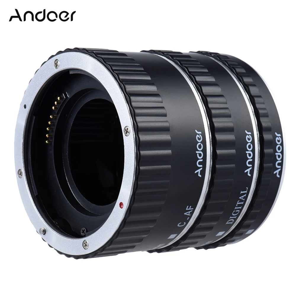 

Цветное кольцо-адаптер Andoer для объектива камеры TTL Автофокус AF макро Удлинительное Кольцо для Canon EOS EF EF-S 60D 7D 5D II 550D