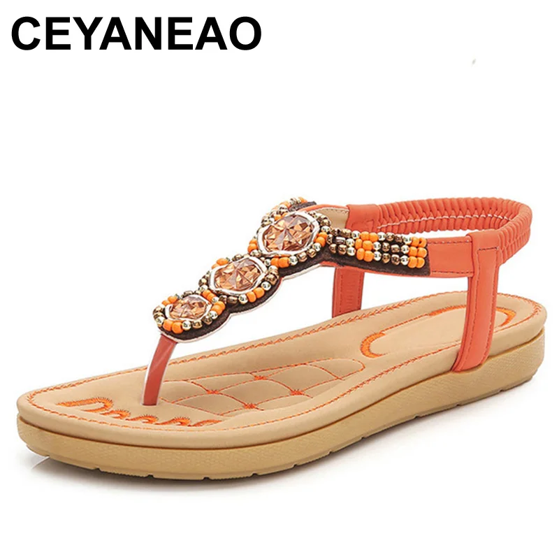 CEYANEAOComfortable Bohemia Sandals Elastic Band Fashion Shoes Women Beach Flip Flops Sandals BeadingCasual BlackOrange Footwear
CEYANEAOComfortable Bohemia Sandals Elastic Band Fashion Shoes Women Beach Flip Flops Sandals BeadingCasual BlackOrange Footwear