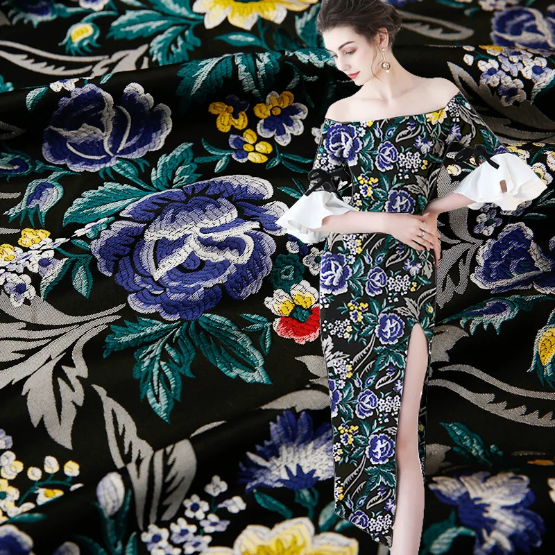 New cloth fabric autumn big band embossed dress suit fashion fabric high-grade brocade handmade jacquard fabric width 145cm
New cloth fabric autumn big band embossed dress suit fashion fabric high-grade brocade handmade jacquard fabric width 145cm
