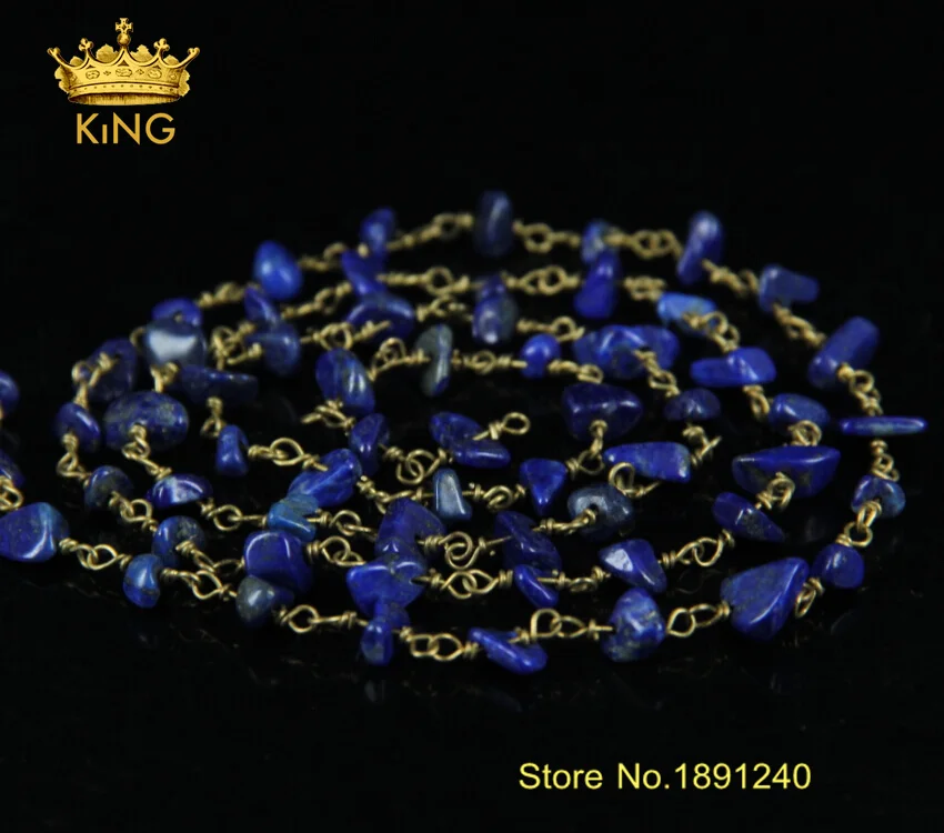 5Meter/Lot Lapis Chip Beads Wire Wrapped Rosary Chain Faceted Beads DIY Necklace Chain for Men JD023 
5Meter/Lot Lapis Chip Beads Wire Wrapped Rosary Chain Faceted Beads DIY Necklace Chain for Men JD023