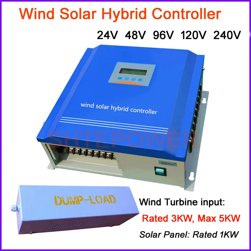 3000w PWM 3kw Wind Solar Hybrid Charge Controller,24v 48v 96v 120v, manage power from wind-turbine and solar panel into battery
3000w PWM 3kw Wind Solar Hybrid Charge Controller,24v 48v 96v 120v, manage power from wind-turbine and solar panel into battery