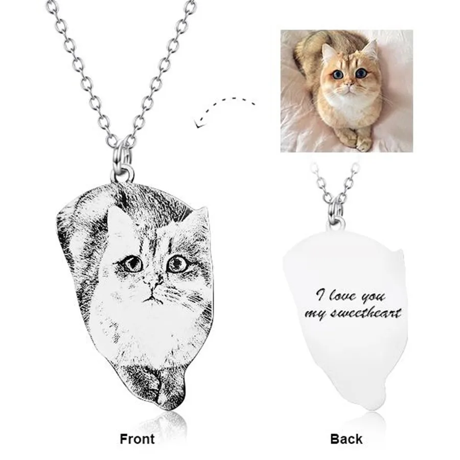 Custom Necklace 925 Sterling Silver Personalized Pets Photo Engraved Necklace Adjustable 16-20 Necklace High Quailty
Custom Necklace 925 Sterling Silver Personalized Pets Photo Engraved Necklace Adjustable 16-20 Necklace High Quailty