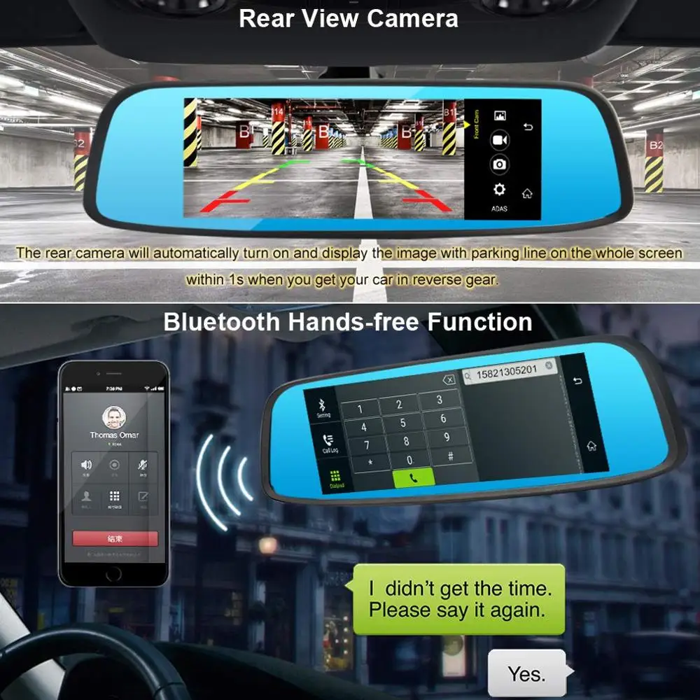 4G специальное зеркало заднего вида Автомобильный видеорегистратор ADAS Android gps
