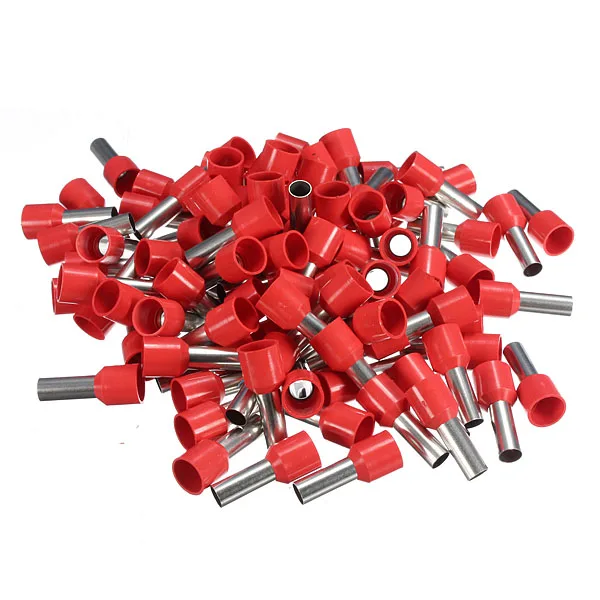 100Pcs Red Wire Copper Crimp Connector Insulated Pin Cord End Terminal AWG8 Pin End Terminals
100Pcs Red Wire Copper Crimp Connector Insulated Pin Cord End Terminal AWG8 Pin End Terminals