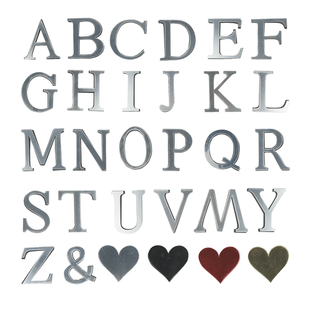 Свадебные буквы &quotLove" Английский 3D зеркальные настенные наклейки букв