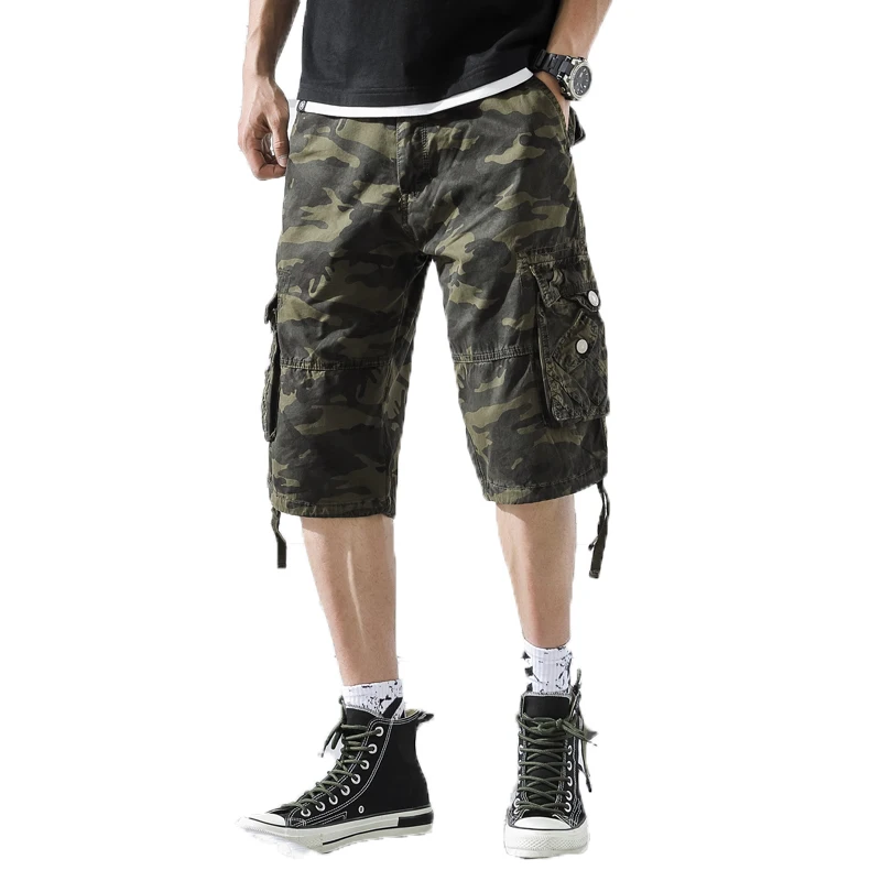 Летние мужские шорты карго 2020 камуфляжные короткие брюки бермуды в стиле