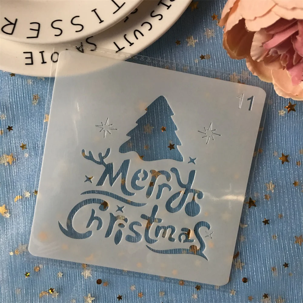 New 13cm Merry Christmas DIY Layering Stencils Painting Scrapbook Coloring Embossing Album Decorative Card Template
New 13cm Merry Christmas DIY Layering Stencils Painting Scrapbook Coloring Embossing Album Decorative Card Template