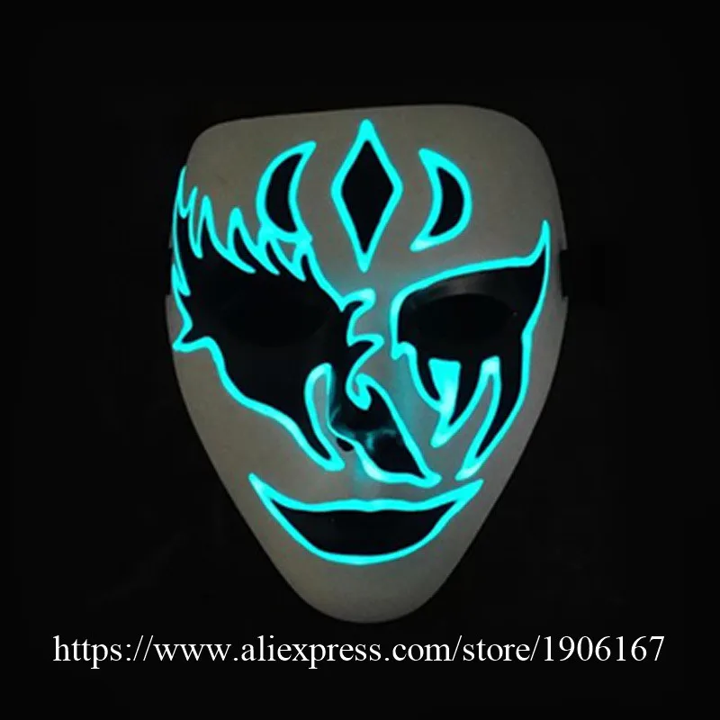 5Pcs Vendetta EL wire Mask Flashing Cosplay LED MASK Costume Anonymous Mask for Glowing dance Carnival Party Masks
5Pcs Vendetta EL wire Mask Flashing Cosplay LED MASK Costume Anonymous Mask for Glowing dance Carnival Party Masks