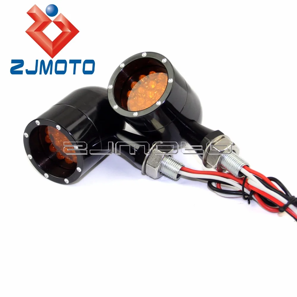 ZJMOTO Universal Motorcycle Turn Signal Cruiser Chopper Custom Lights LED Black LED Turn Signals Light Indicator Lamps Bobber
ZJMOTO Universal Motorcycle Turn Signal Cruiser Chopper Custom Lights LED Black LED Turn Signals Light Indicator Lamps Bobber