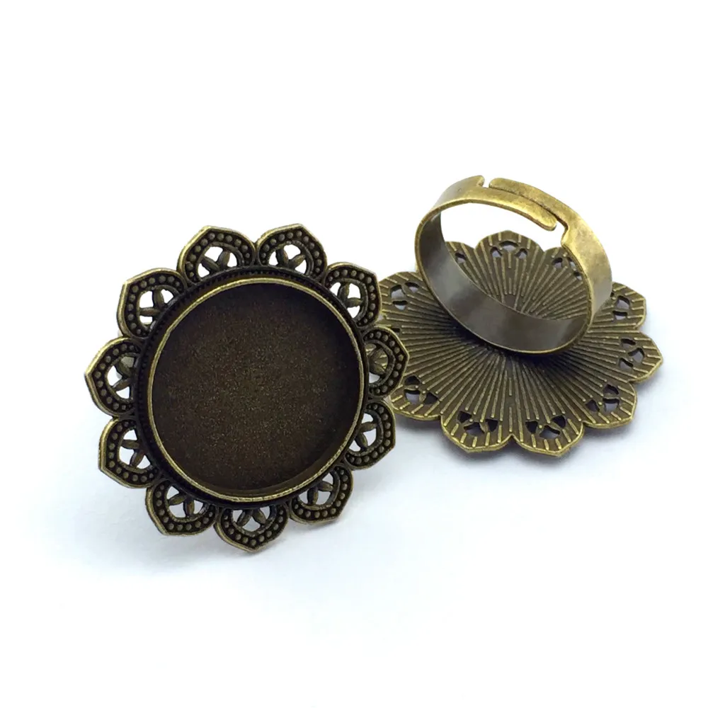 20mm 8pcs Ring Blank Base Fit Round Glass Cabochon Antique Bronze Copper Plated Adjustable Setting Diy Handmade Material 25
20mm 8pcs Ring Blank Base Fit Round Glass Cabochon Antique Bronze Copper Plated Adjustable Setting Diy Handmade Material 25