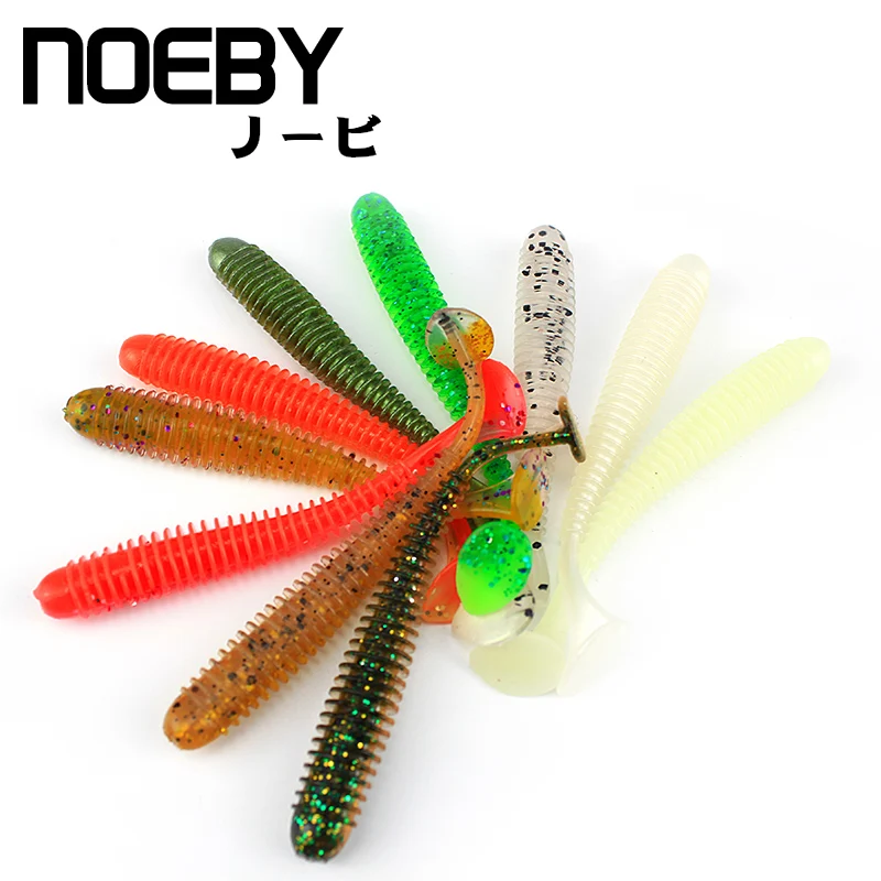 NOEBY 6 шт./лот Мягкая приманка 75 мм/2 5 г T хвост рыболовные приманки мягкий червь