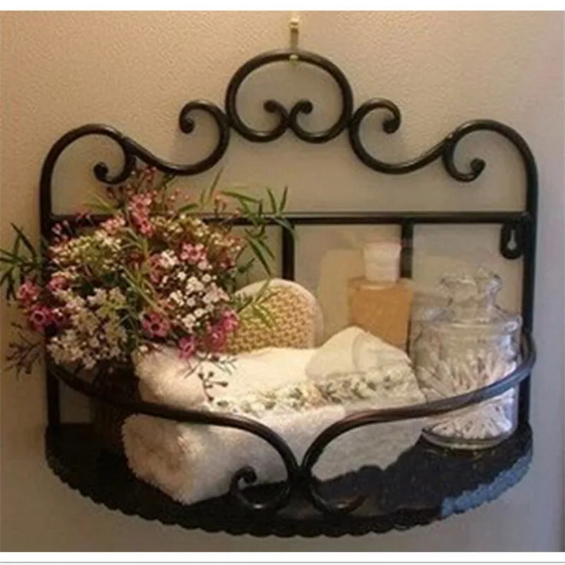 Hot European Style Bathroom Kitchen Household Items Bathroom Storage Rack Wrought Iron Wall Rack Shelf
Hot European Style Bathroom Kitchen Household Items Bathroom Storage Rack Wrought Iron Wall Rack Shelf