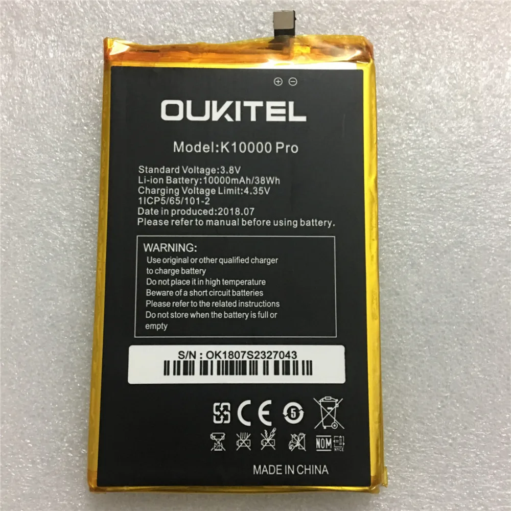 Oukitel k10000 Pro батарея 100% оригинальная большая емкость 10000 мАч Замена для мобильного