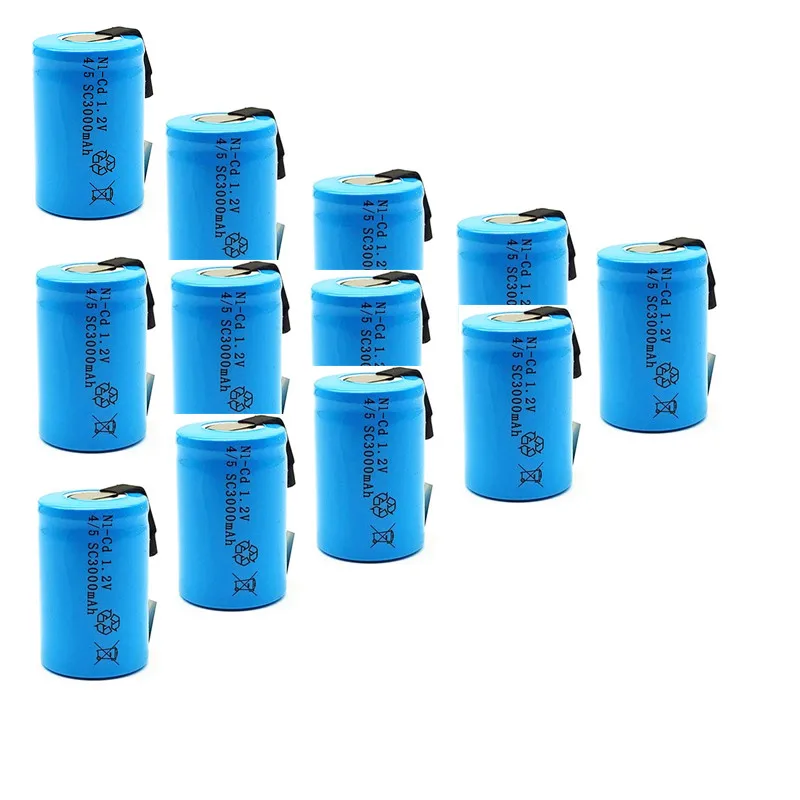 12Pcs High Quality Rechargeable Battery Sub C Battery 4/5SC Battery Replacement 1.2V 3000MAH With Tab
12Pcs High Quality Rechargeable Battery Sub C Battery 4/5SC Battery Replacement 1.2V 3000MAH With Tab