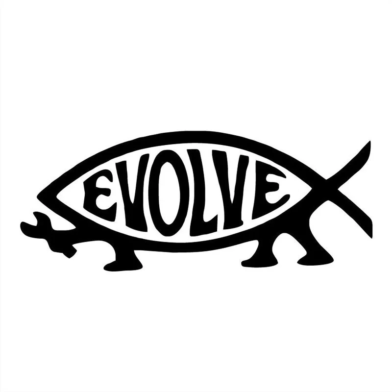 14 5 см * 6 Evolve Darwin Fish виниловая высекающая наклейка оконный Стайлинг|Наклейки для