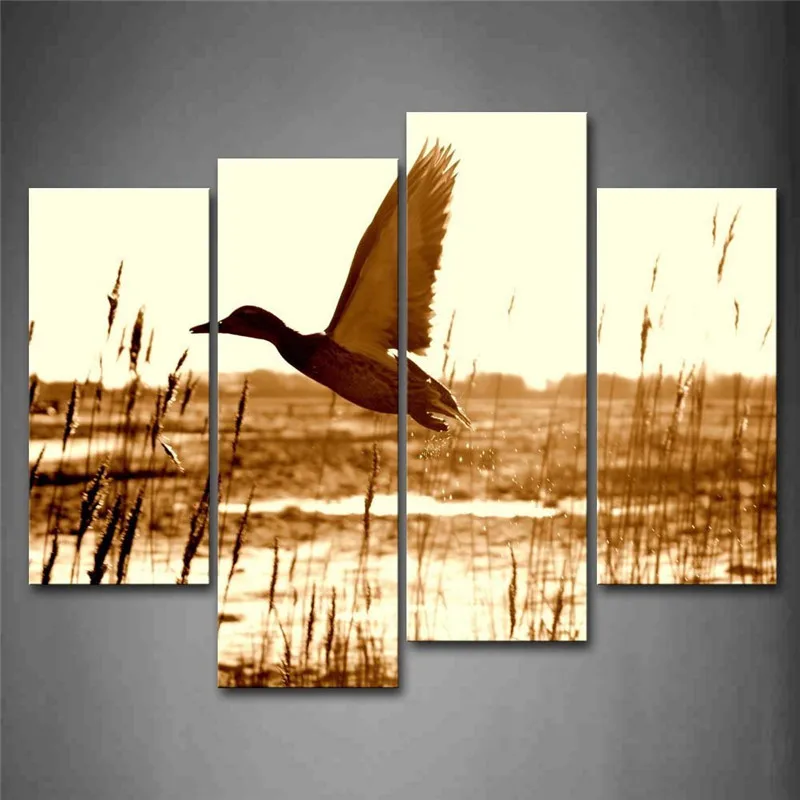 4 Panels Unframe Canvas Photo Prints Brown Duck Fly Upon River Animal Wall Art Picture Paintings Wall Decorations for Home Decor
4 Panels Unframe Canvas Photo Prints Brown Duck Fly Upon River Animal Wall Art Picture Paintings Wall Decorations for Home Decor