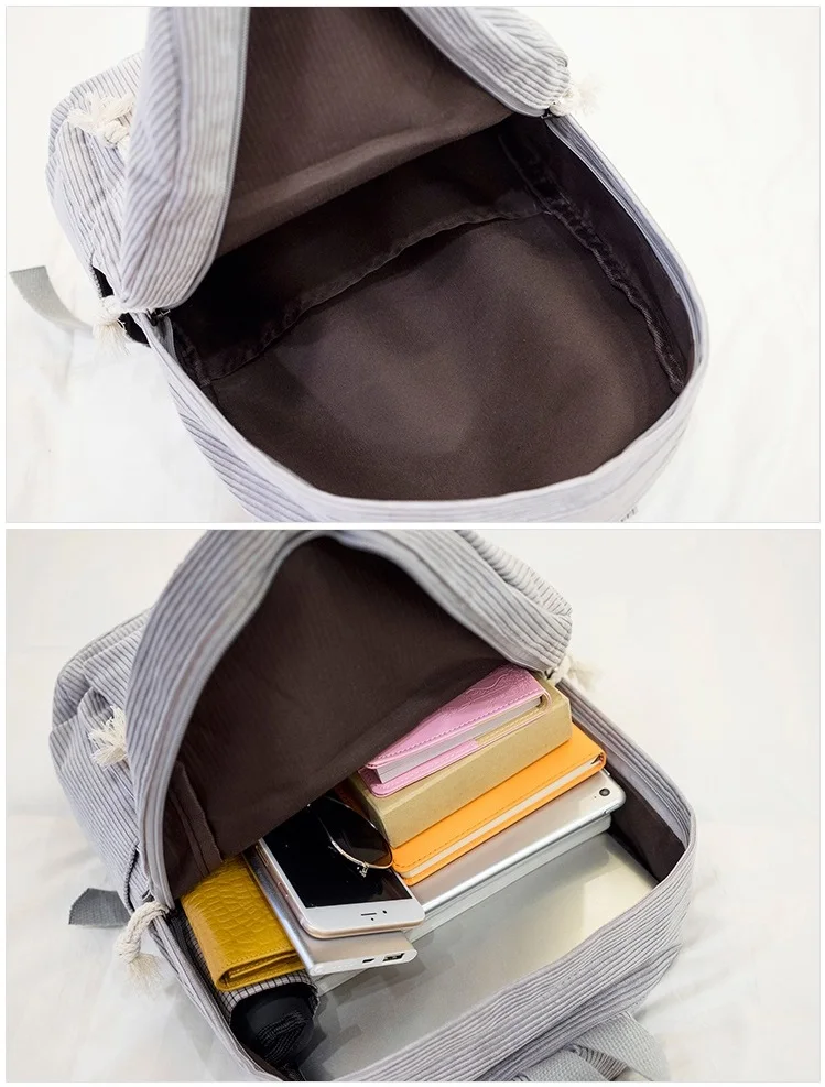 New Fashion Preppy Style Soft Fabric Backpack Female Corduroy Design School Backpack For Teenage Girls Striped Backpack Women
New Fashion Preppy Style Soft Fabric Backpack Female Corduroy Design School Backpack For Teenage Girls Striped Backpack Women