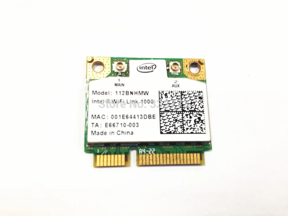 For Centrino Wireless-N 1000 112BNHMW Half Mini PCI-E 300Mbps 802.11b/g/n wireless card
For Centrino Wireless-N 1000 112BNHMW Half Mini PCI-E 300Mbps 802.11b/g/n wireless card
