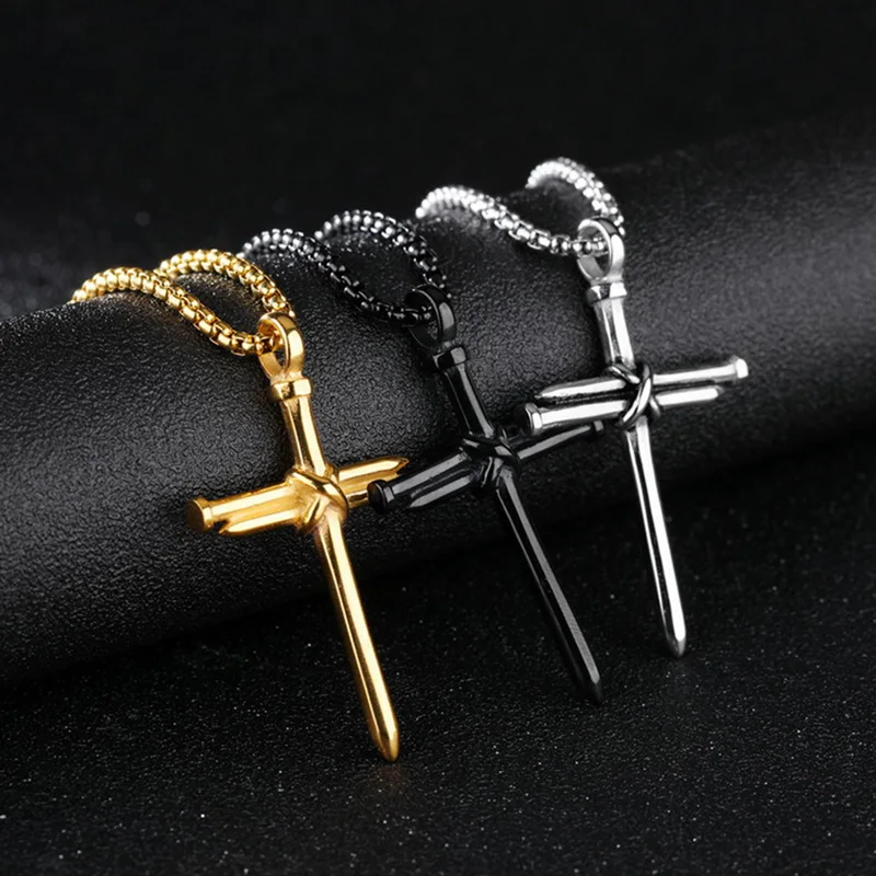 stainless steel cross necklaces mens nail pendants hip hop gifts for chain male Accessories statement necklace jewelry wholesale
stainless steel cross necklaces mens nail pendants hip hop gifts for chain male Accessories statement necklace jewelry wholesale
