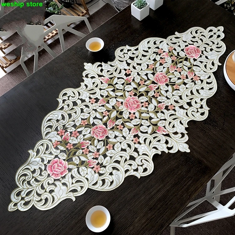 Peach rose High-end luxury embroidery cloth art The table cloth Tea table cloth Table flag Table mat Dust cover towel A
Peach rose High-end luxury embroidery cloth art The table cloth Tea table cloth Table flag Table mat Dust cover towel A